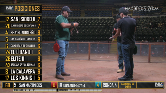 13 de enero: Ronda 3, peleas 43 a 62
